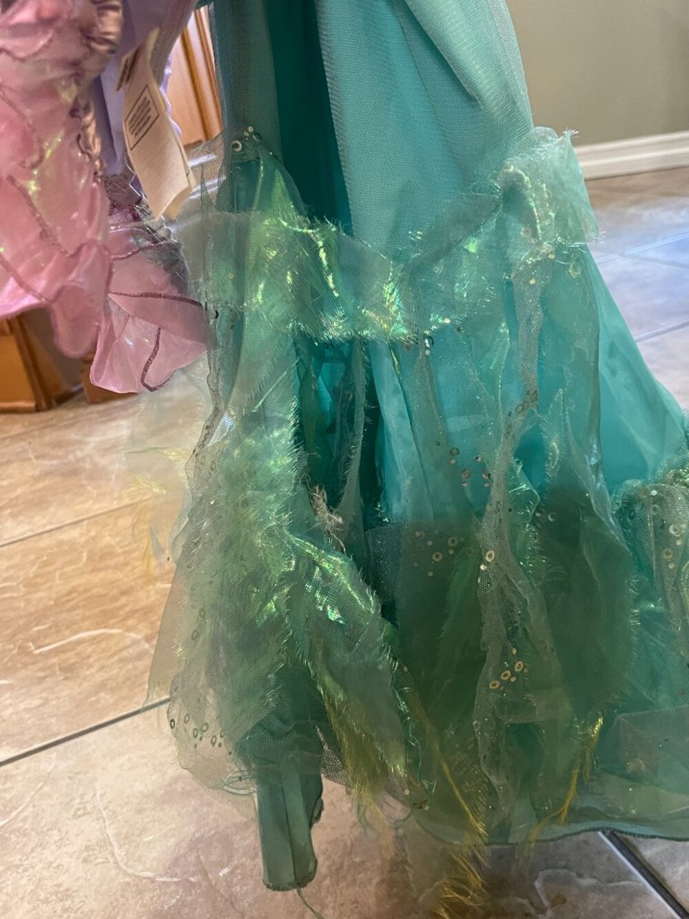 Disney Store Ariel Little Mermaid Deluxe Iridescent Costume Dress 5/6 - Picture 11 of 11